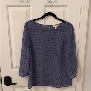 LOFT Purple/Black Blouse